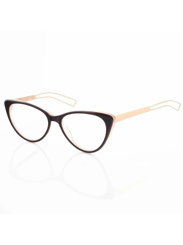 Armação de Óculos Gatinho CD 80633 Preto e Rosa