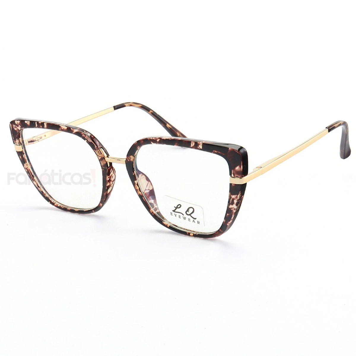 Armação de Óculos Quadrado LQ95280 Rosa Tartaruga