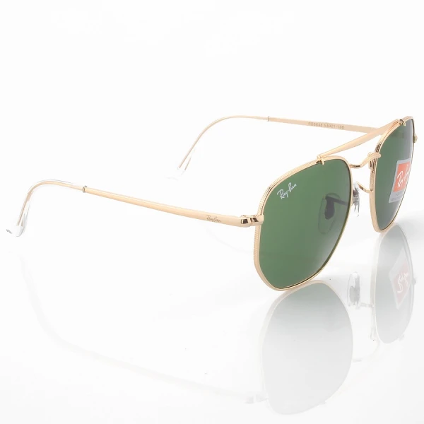 Óculos de Sol Ra-Ban RB3648 Hexagonal Marshal Dourado e G15