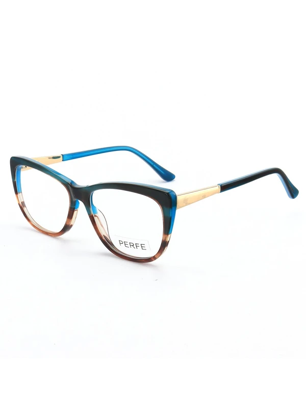Armação de Óculos Quadrada LQ0121 Azul Degrade - Outlet