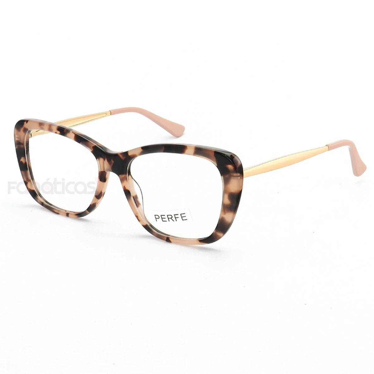 Armação de Óculos Gatinho LQ0116 Rosa Tartaruga