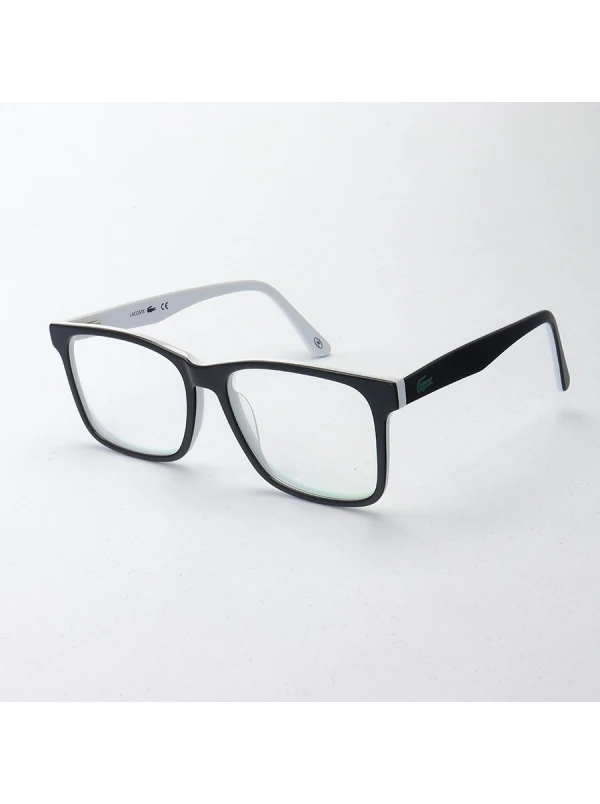 Armação de Óculos Retangular L2741 Preta e Branca