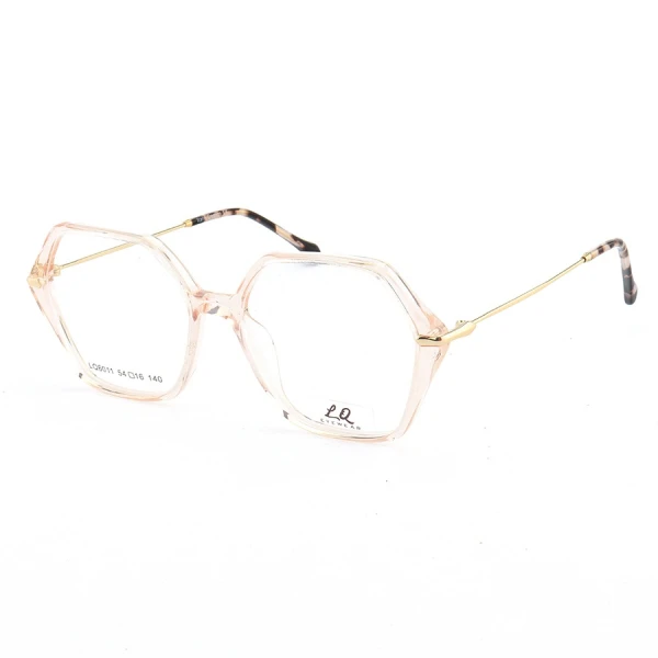 Armação de Óculos Quadrado LQ6011 Creme Translúcido