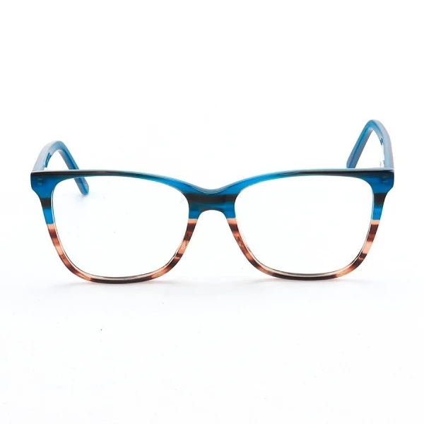 Armação de Óculos Quadrada MJ496 Azul Degrade