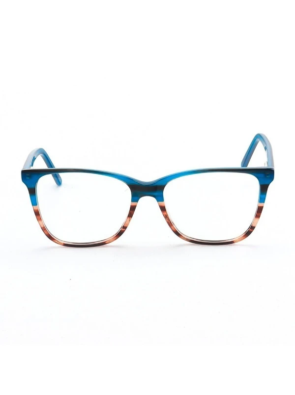 Armação de Óculos Quadrada MJ496 Azul Degrade