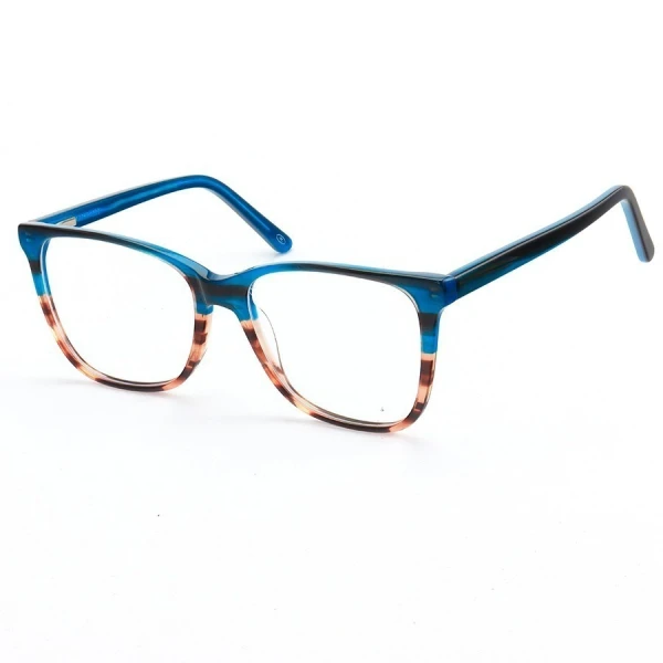 Armação de Óculos Quadrada MJ496 Azul Degrade