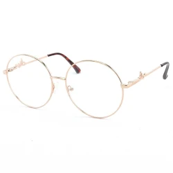 Armação de Óculos Redondo Signature Dourado