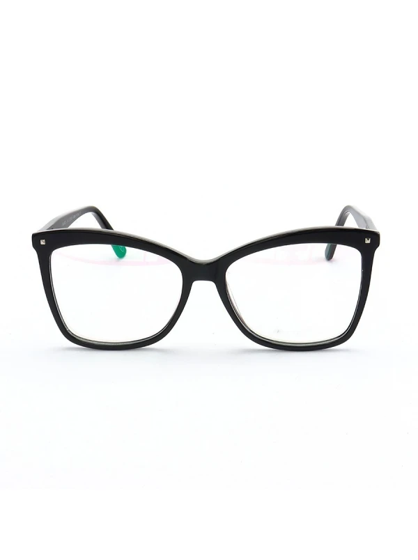 Armação de Óculos Quadrada MJ2017 Preto