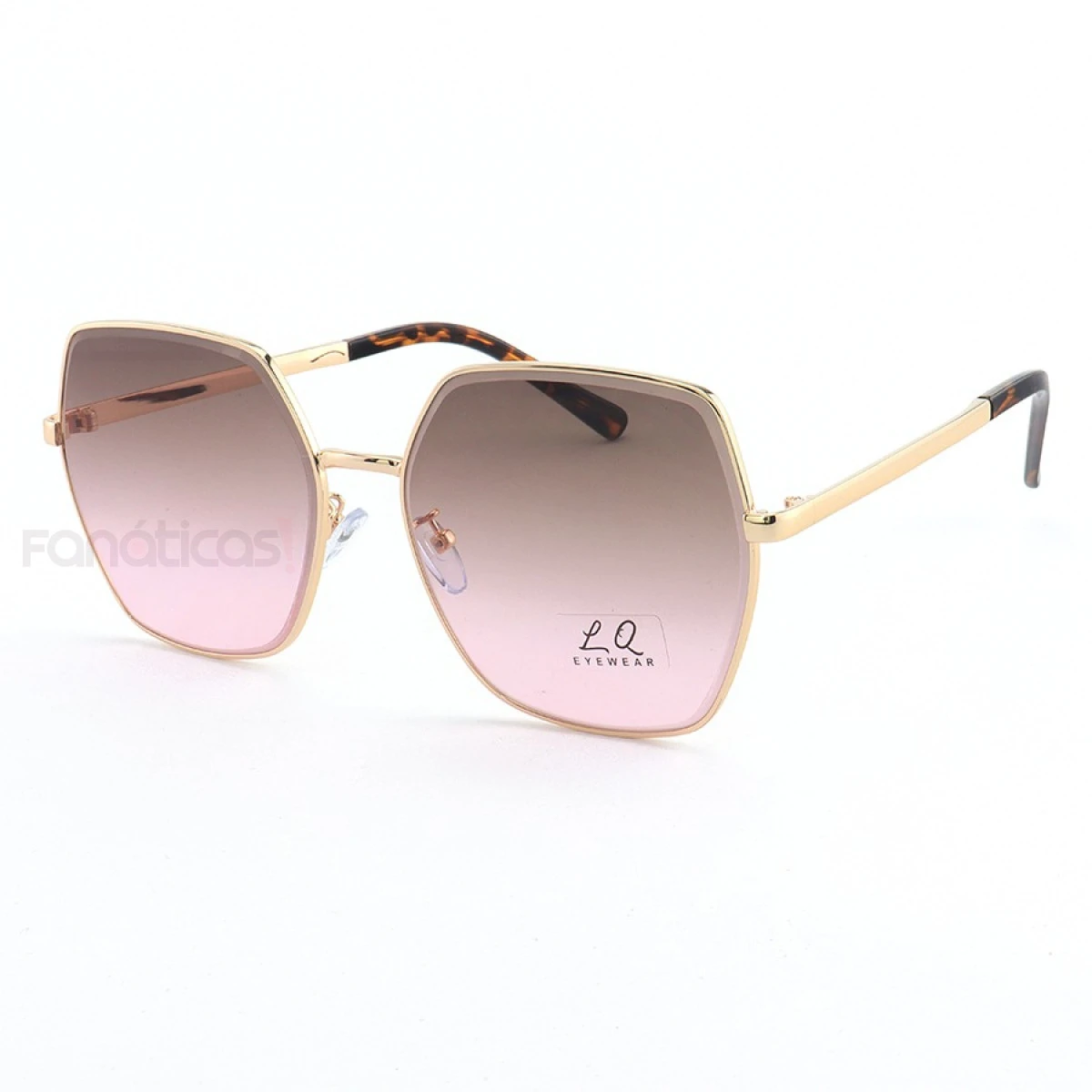 Óculos de Sol LQ95591 Dourado e Lente Rosa Degrade