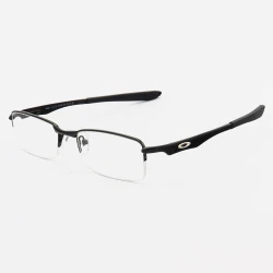 Armação de Óculos Retangular Meio Aro Brushed OX5040 Preto
