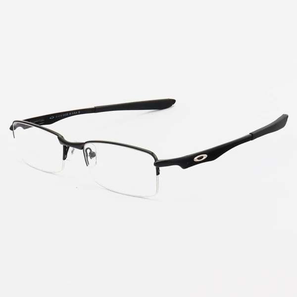 Armação de Óculos Retangular Meio Aro Brushed OX5040 Preto