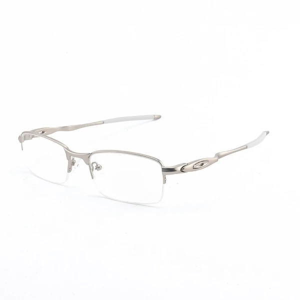 Armação de Óculos Meio Aro Evade OX3208 Prata e Branco
