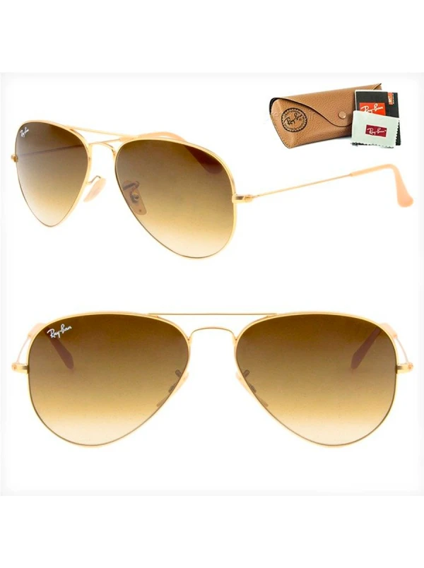 Óculos de Sol Aviador Marrom Degrade