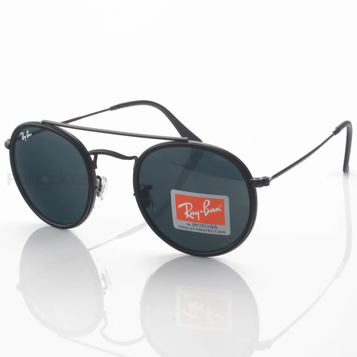 Óculos de Sol RB3647 Redondo Preto e Lente Preta
