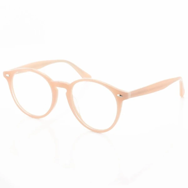 Armação de Óculos Redonda Clear FN2180 Acetato Rosa