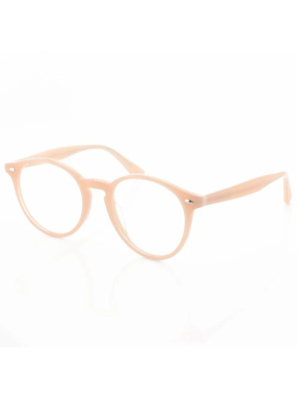 Armação de Óculos Redonda Clear FN2180 Acetato Rosa