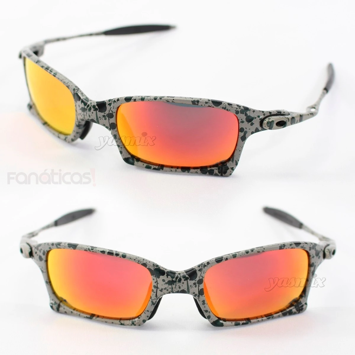 Óculos X-Squared Metal Camuflado com Lente Vermelha Espelhado 
