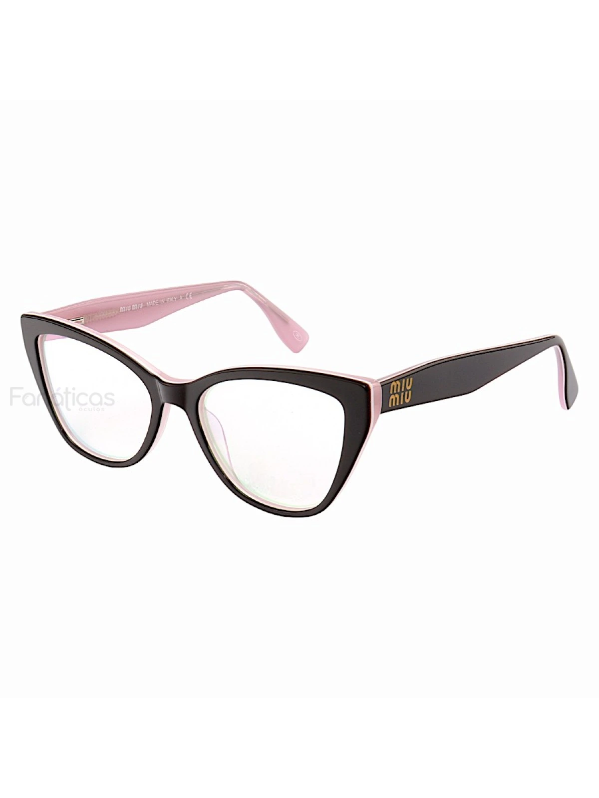 Armação de Óculos Gatinho VMV02UV Preto e Rosa