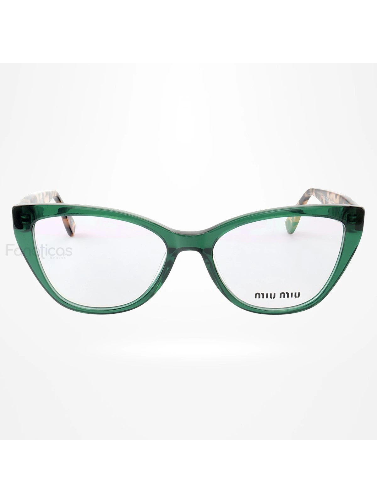 Armação de Óculos Gatinho VMV02UV Verde e Tartaruga