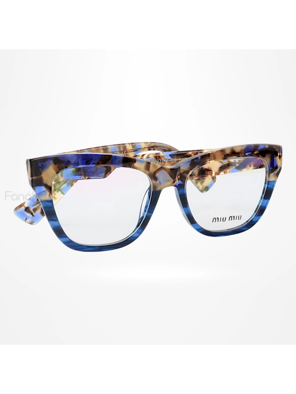 Armação de Óculos Gatinho VMV03UV Azul Tartaruga