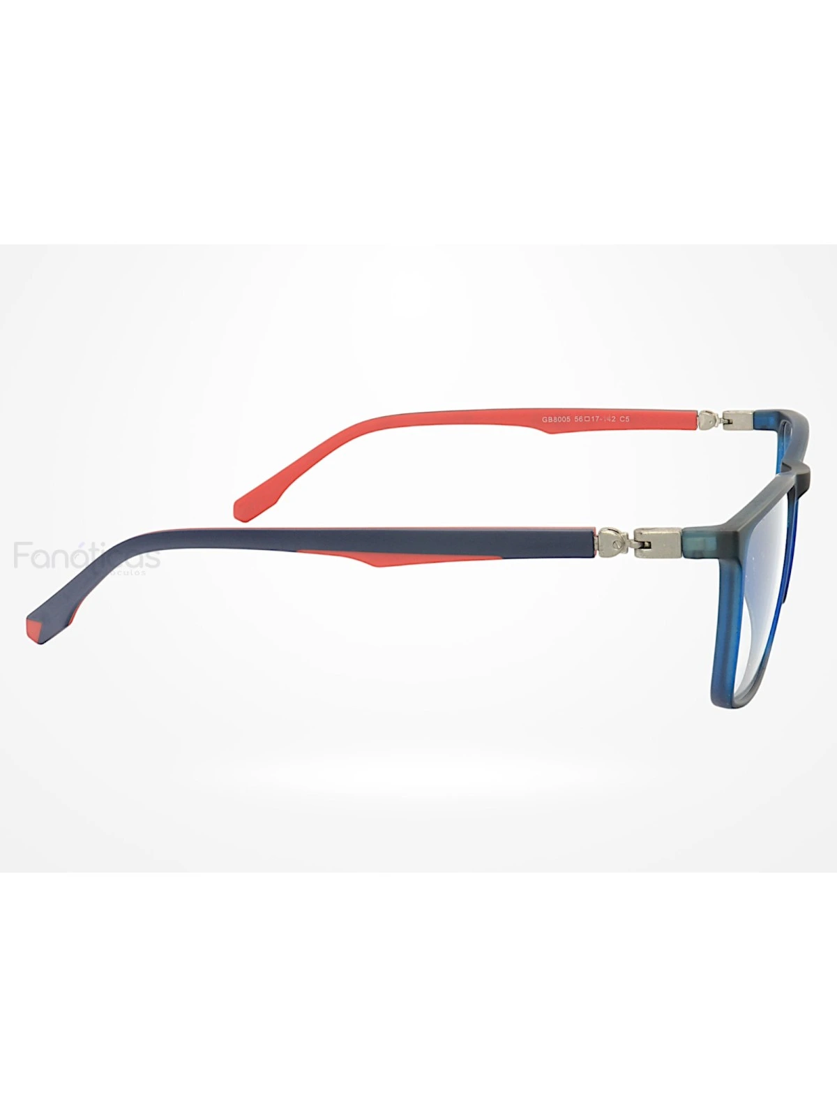 Armação de Óculos GB8005 Retangular Azul e Vermelho