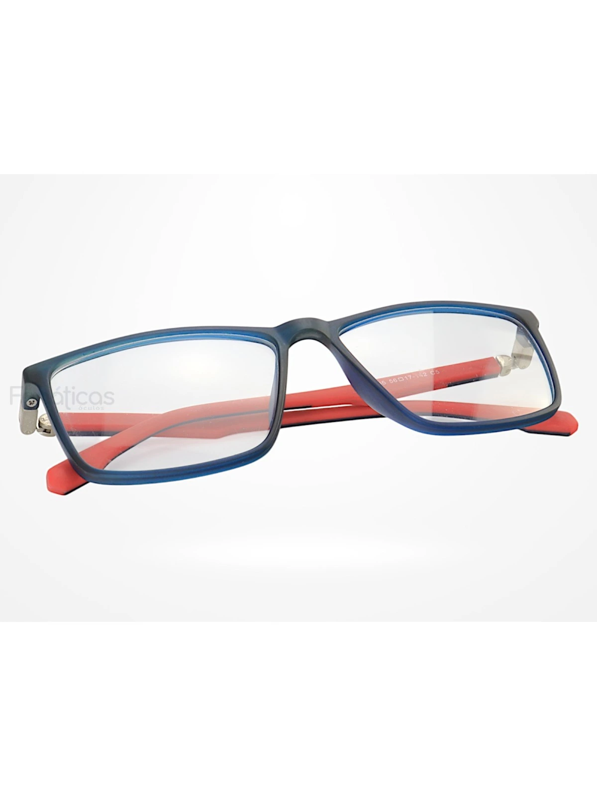 Armação de Óculos GB8005 Retangular Azul e Vermelho