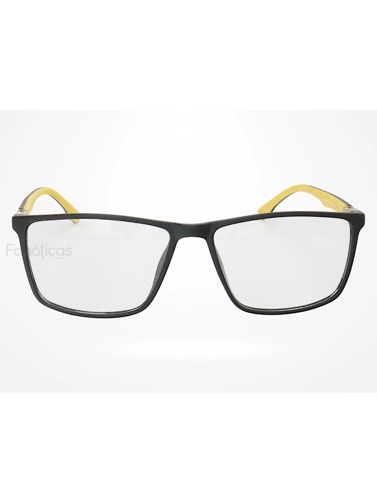 Armação de Óculos GB8005 Retangular Preto e Amarelo
