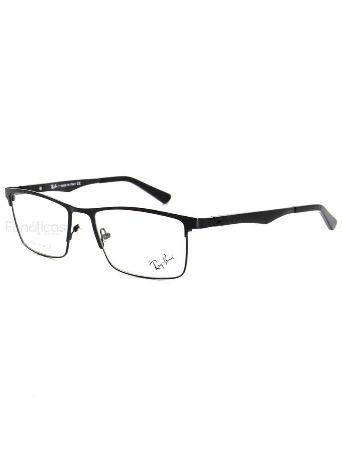 Armação de Óculos Masculina FN9127 Metal Titanium Preto