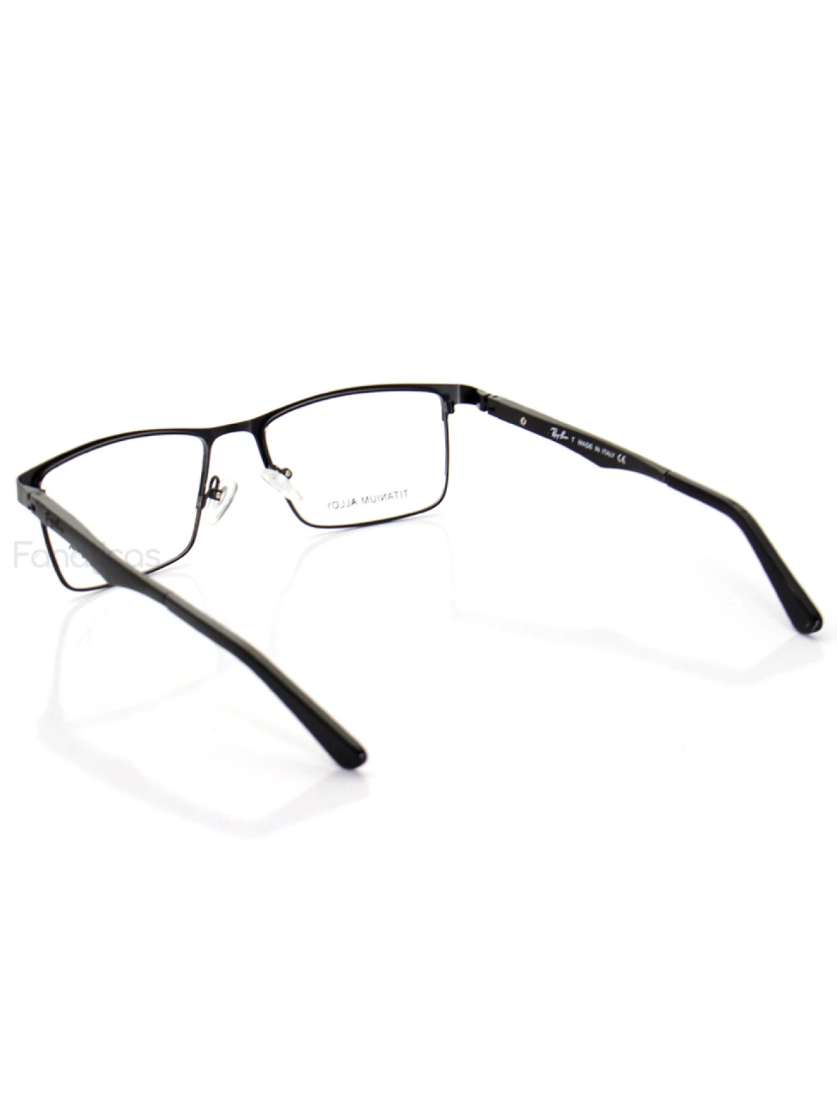 Armação de Óculos Masculina FN9127 Metal Titanium Preto