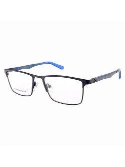 Armação de Óculos Masculina FN9127 Metal Titanium Todo Azul