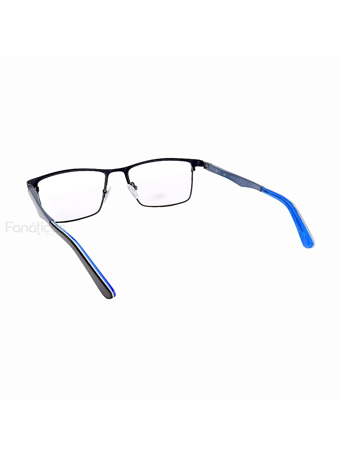 Armação de Óculos Masculina FN9127 Metal Titanium Todo Azul