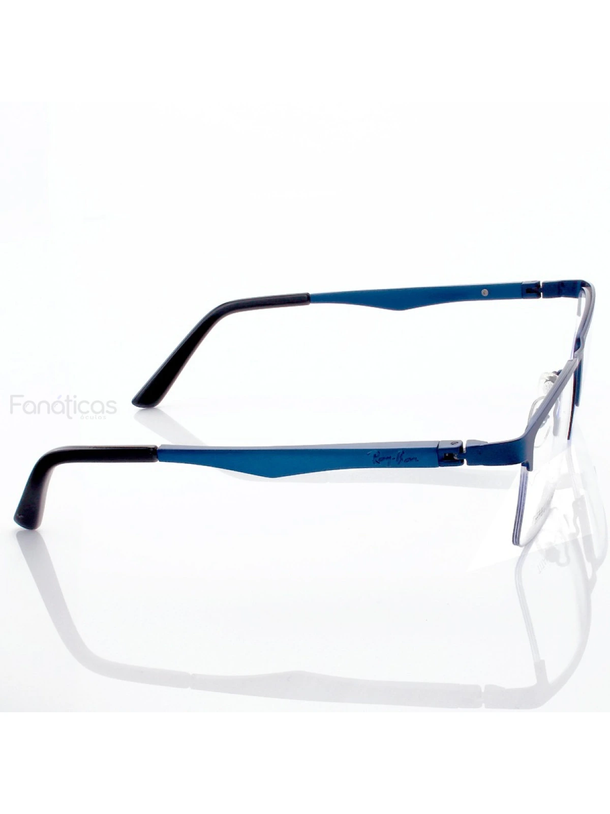 Armação de Óculos Masculina Meio Aro FN9128 Azul