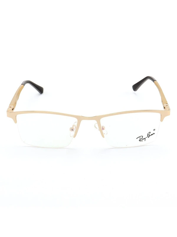 Armação de Óculos Masculina Meio Aro FN9128 Dourada