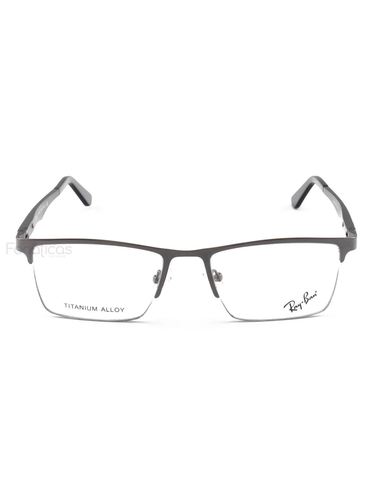 Armacao de Óculos Masculina Meio Aro FN9128 Grafite