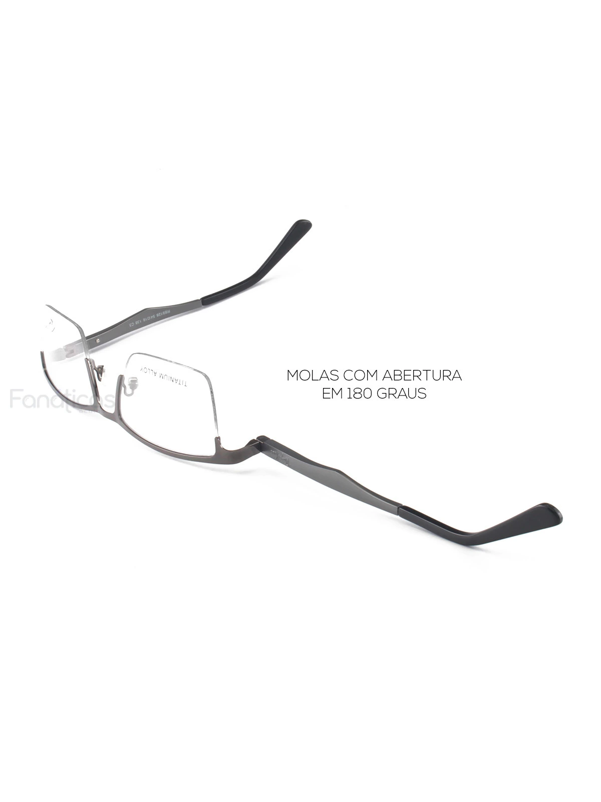 Armacao de Óculos Masculina Meio Aro FN9128 Grafite