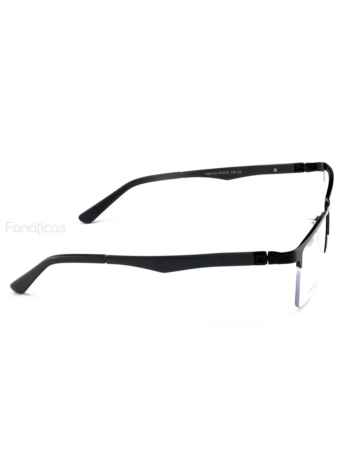 Armação de Óculos Masculina Meio Aro FN9128 Preto