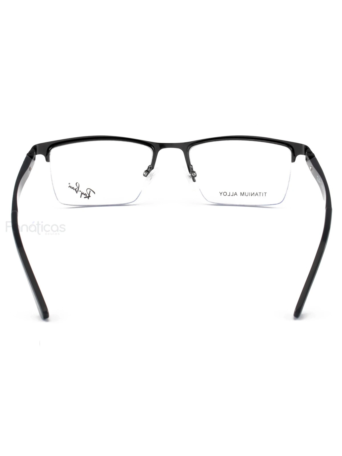 Armação de Óculos Masculina Meio Aro FN9128 Preto
