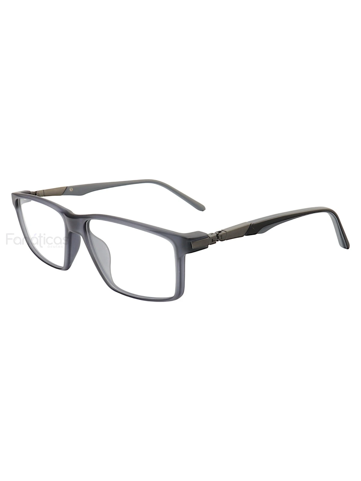 Armação de Óculos Masculina Retangular Molas 180 C10 GZ9141 Cinza