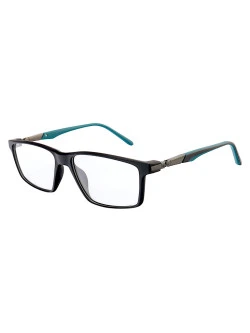 Armação de Óculos Masculina Retangular Molas 180 C9 GZ9141 Preto Verde