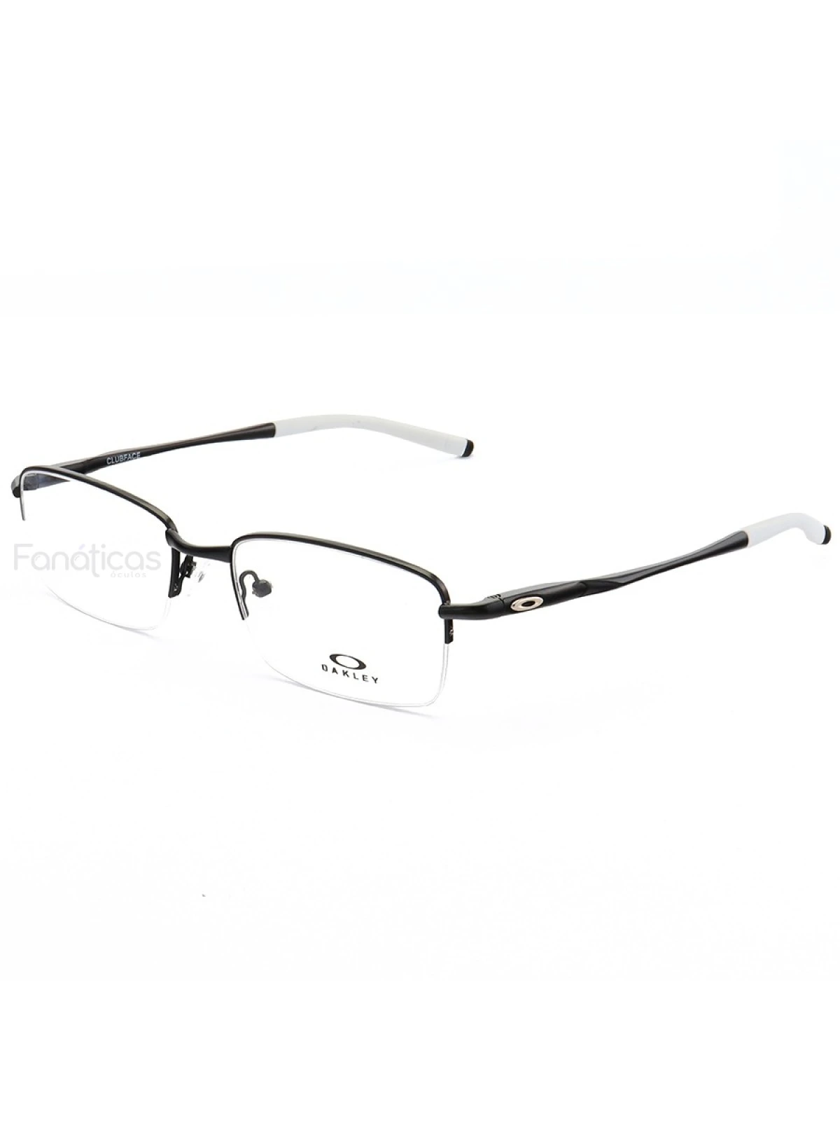 Armação de Óculos Meio Aro Clubface OX3102 Preto e Branco