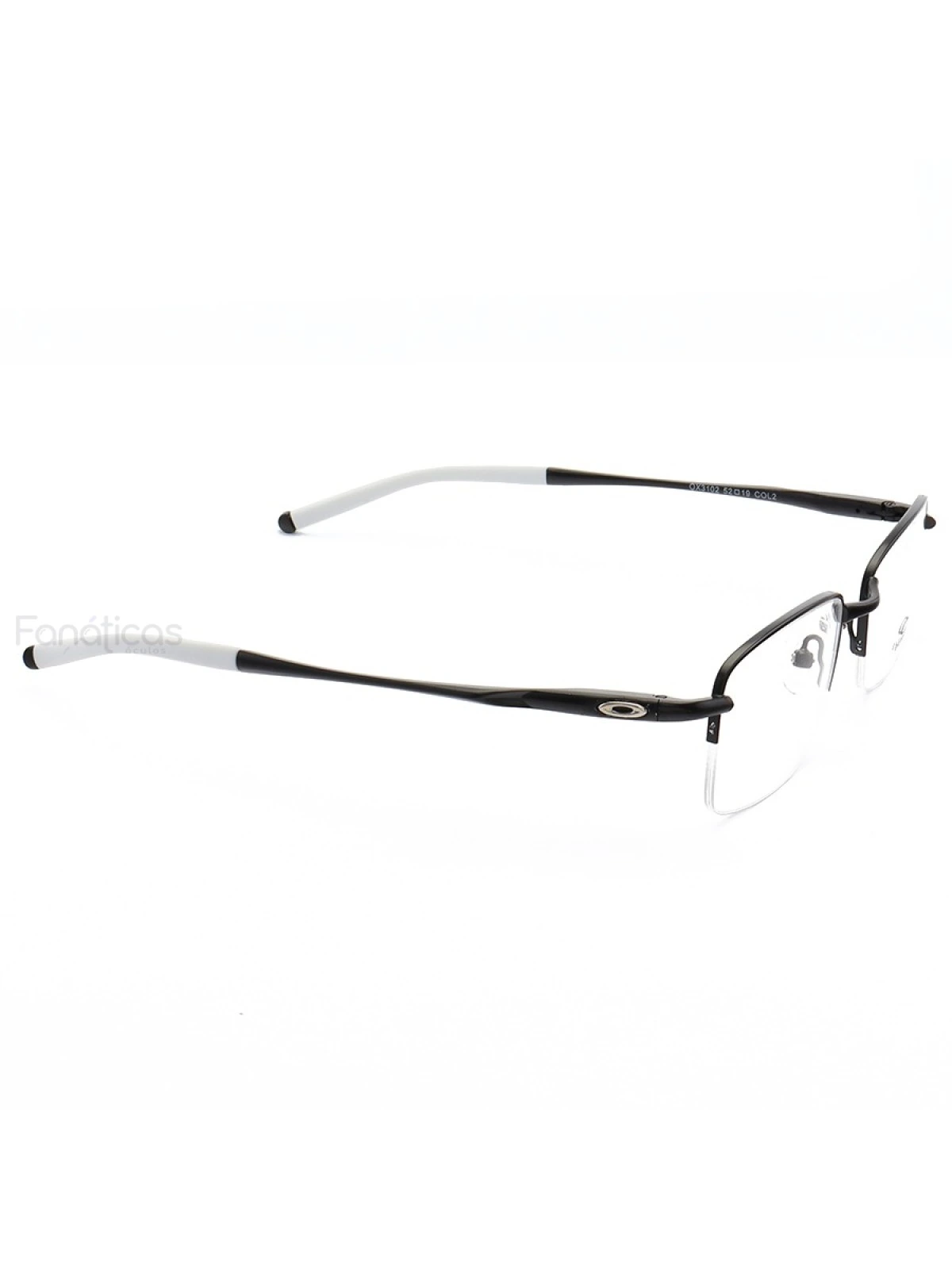 Armação de Óculos Meio Aro Clubface OX3102 Preto e Branco
