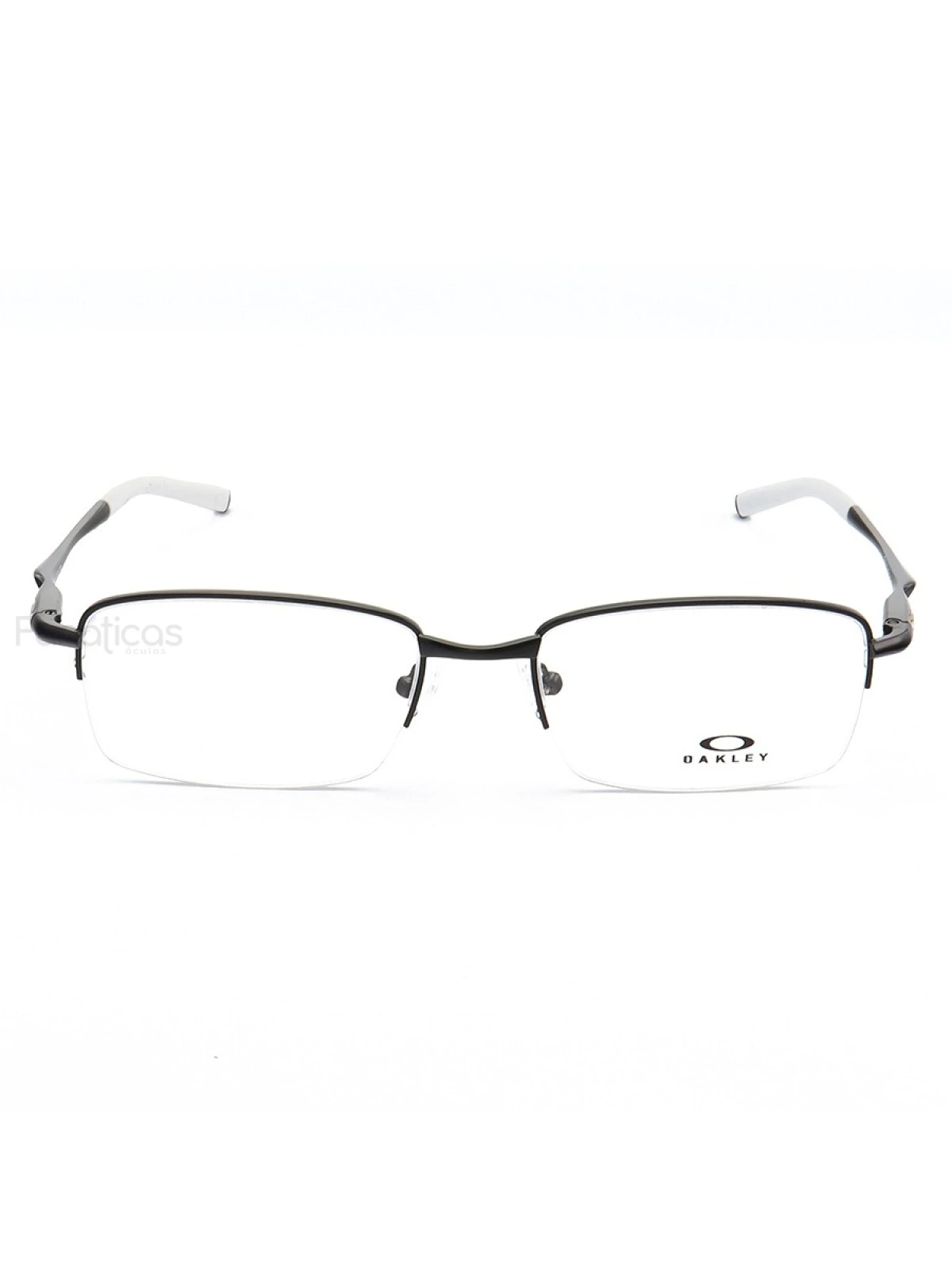 Armação de Óculos Meio Aro Clubface OX3102 Preto e Branco