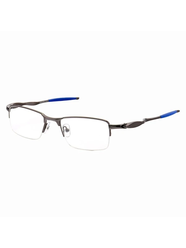 Armação de Óculos Meio Aro Evade OX3208 Grafite e Azul