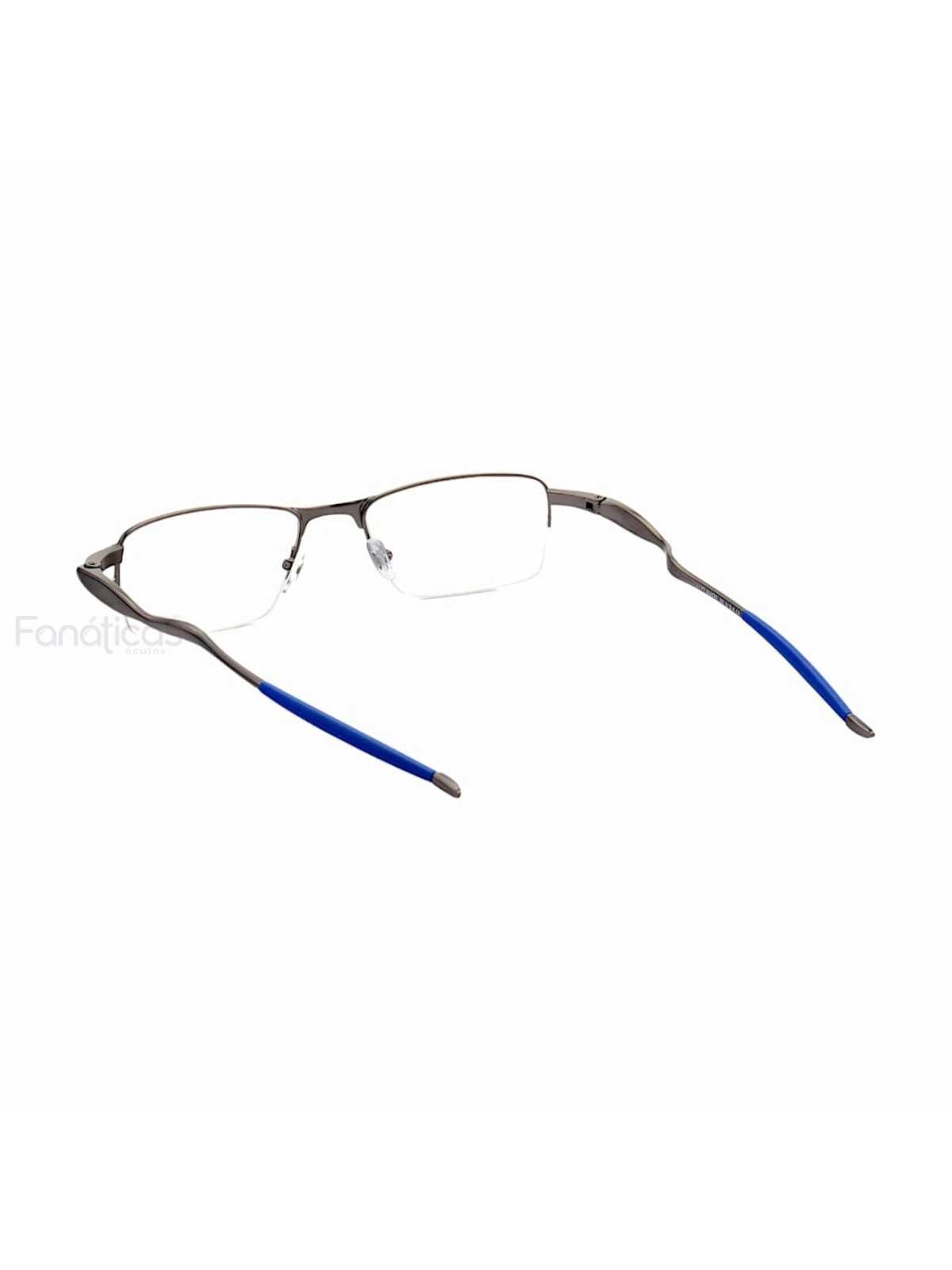 Armação de Óculos Meio Aro Evade OX3208 Grafite e Azul
