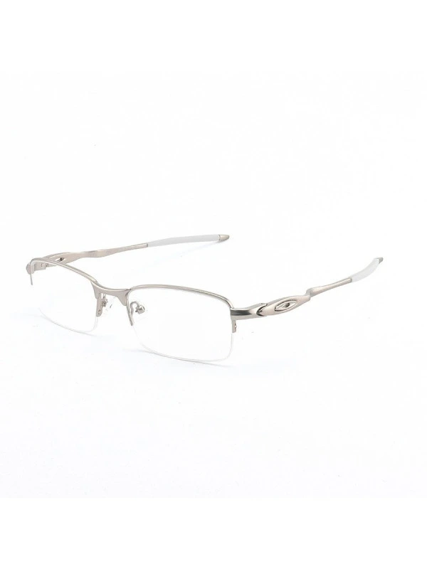 Armação de Óculos Meio Aro Evade OX3208 Prata Branco