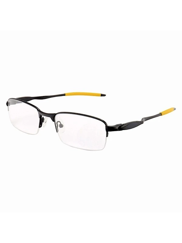 Armação de Óculos Meio Aro Evade OX3208 Preto e Amarelo