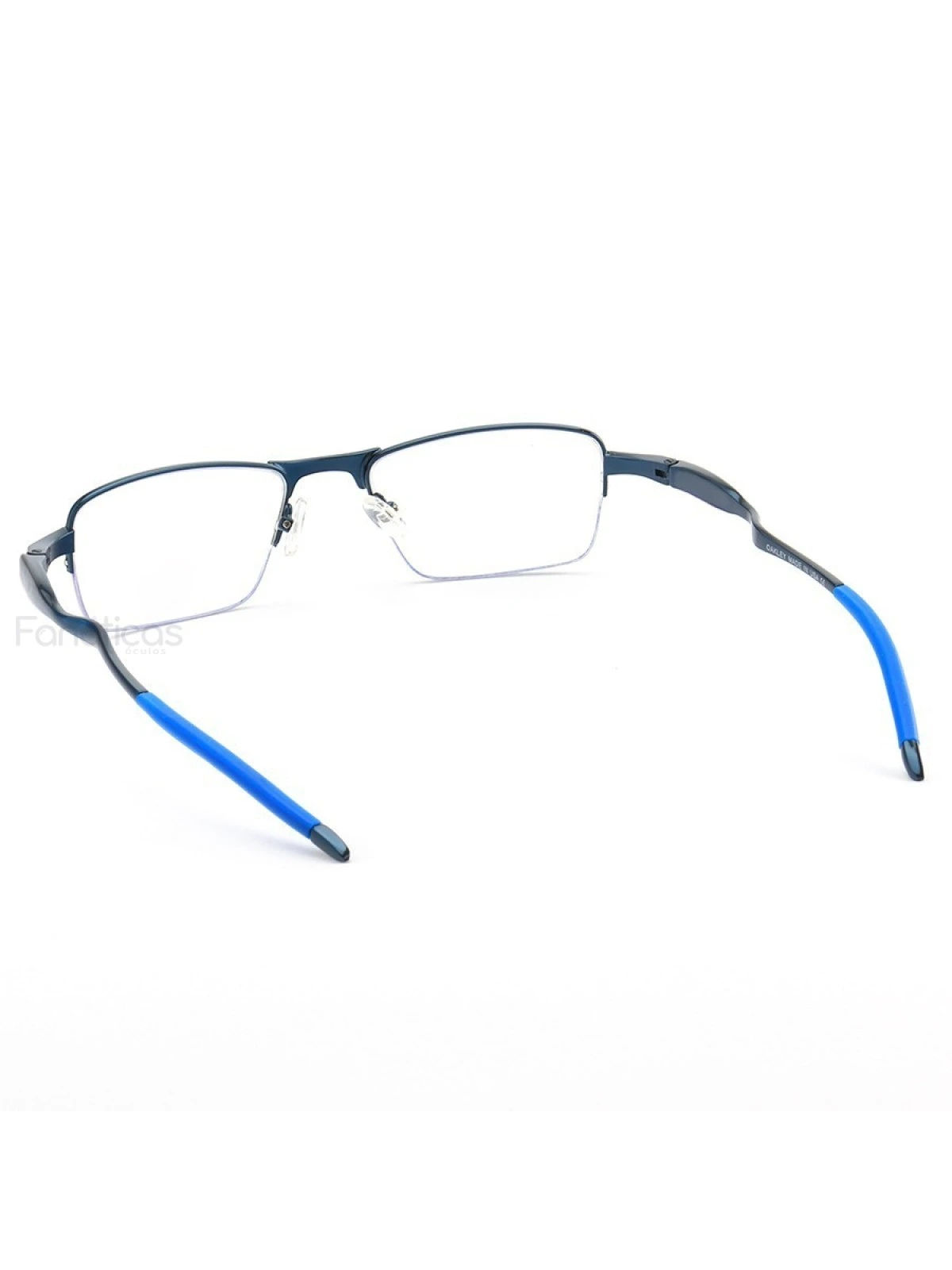 Armação de Óculos Meio Aro Evade OX3208 Todo Azul