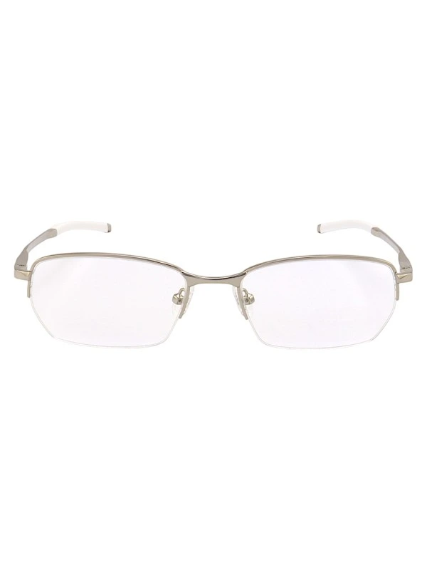 Armação de Óculos Meio Aro Kang OX7031 Prata e Branco