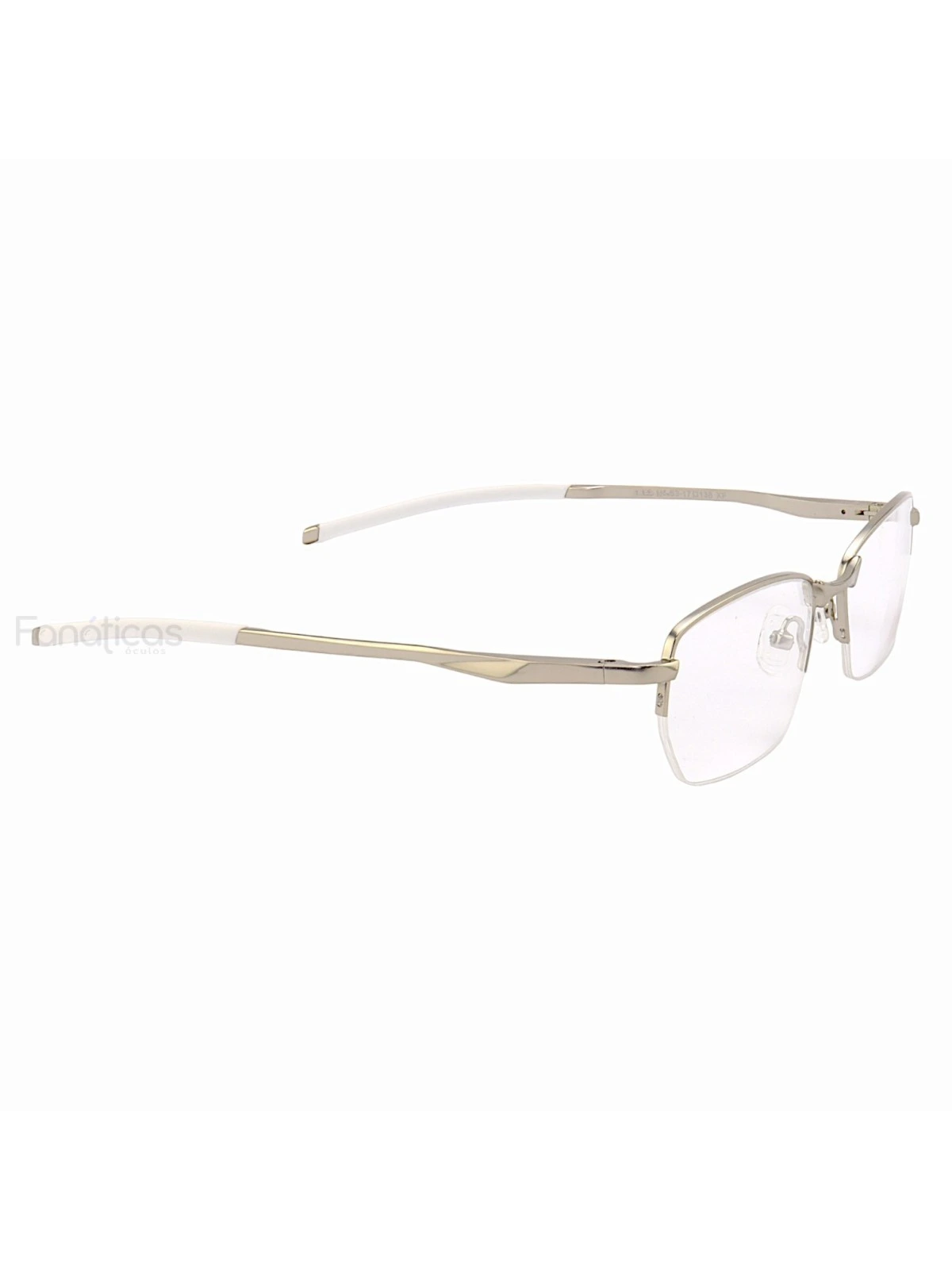 Armação de Óculos Meio Aro Kang OX7031 Prata e Branco