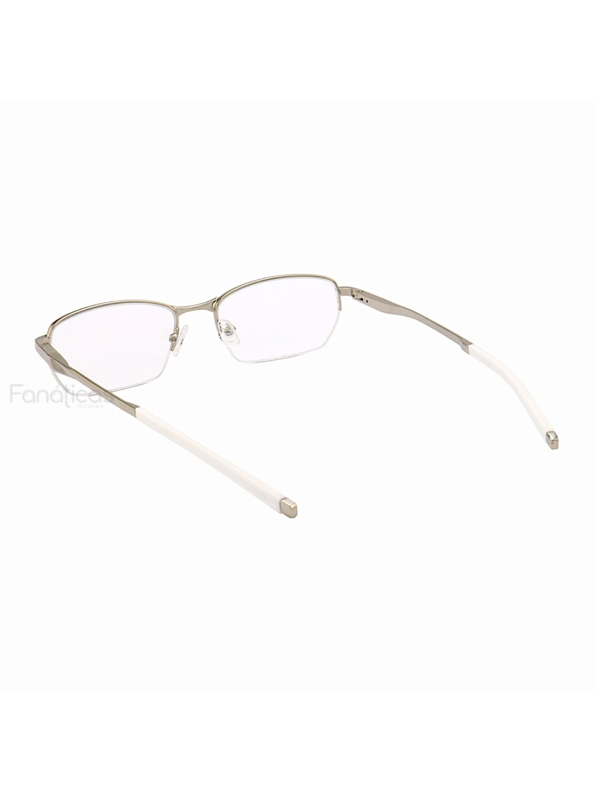 Armação de Óculos Meio Aro Kang OX7031 Prata e Branco